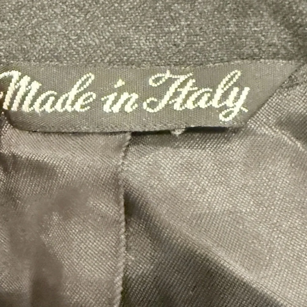 Fumagallis Mens  Three Button Suit Jacket Black 100% Wool Made In Italy  42LN